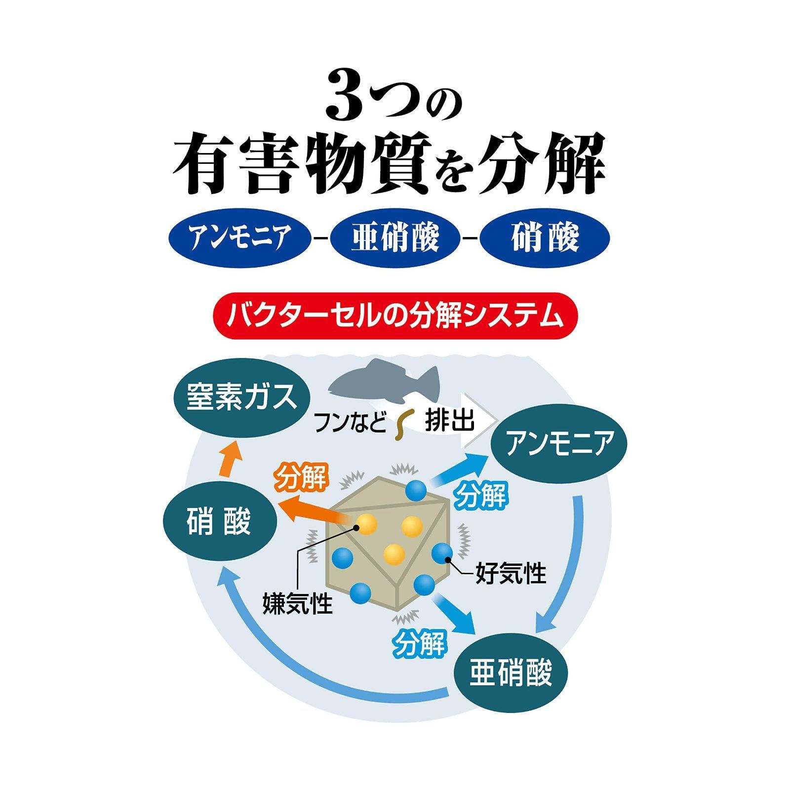 【数量限定♪】コネクト ジェックス GEX バクタ―セル コネクト 3つの有害物質を分解 バクテリア スリムフィルター・ロカボーイ用