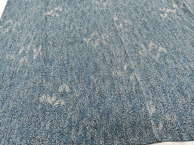 平和屋着物▽上質な小紋 単衣 樹林文 鬼しぼ縮緬 やまと誂