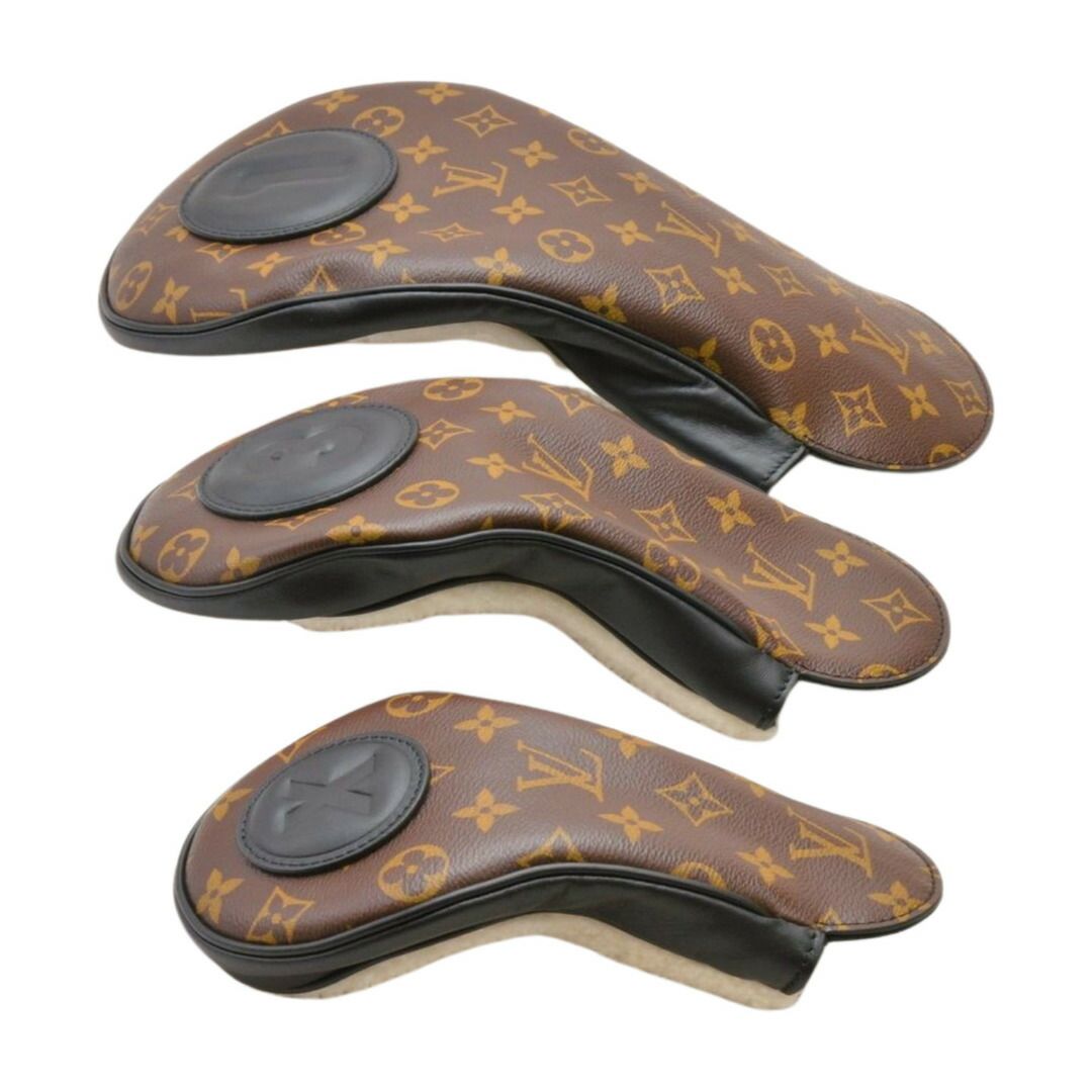 ルイヴィトン LOUIS VUITTON ゴルフ ヘッドカバー モノグラム ブラウン GI0825 イタリア製 RFID 3点セット メンズ F-YA985 ルイヴィトン LOUIS VUITTON ゴルフ ヘッドカバー モノグラム