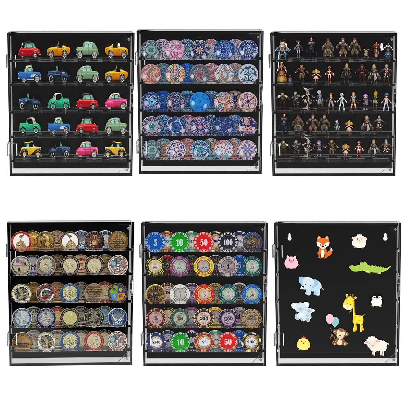 良い Carmanon コインホルダー チャレンジコインディスプレイケース アクリルミリタリーチャレンジコインホルダー コレクター用 クリアコインケース  コインボックス 45個のミリタリーメダルポーカーチップピンバッジ 磁気ドア付き Amazon.co.jp: カルマノンコインホルダー ...