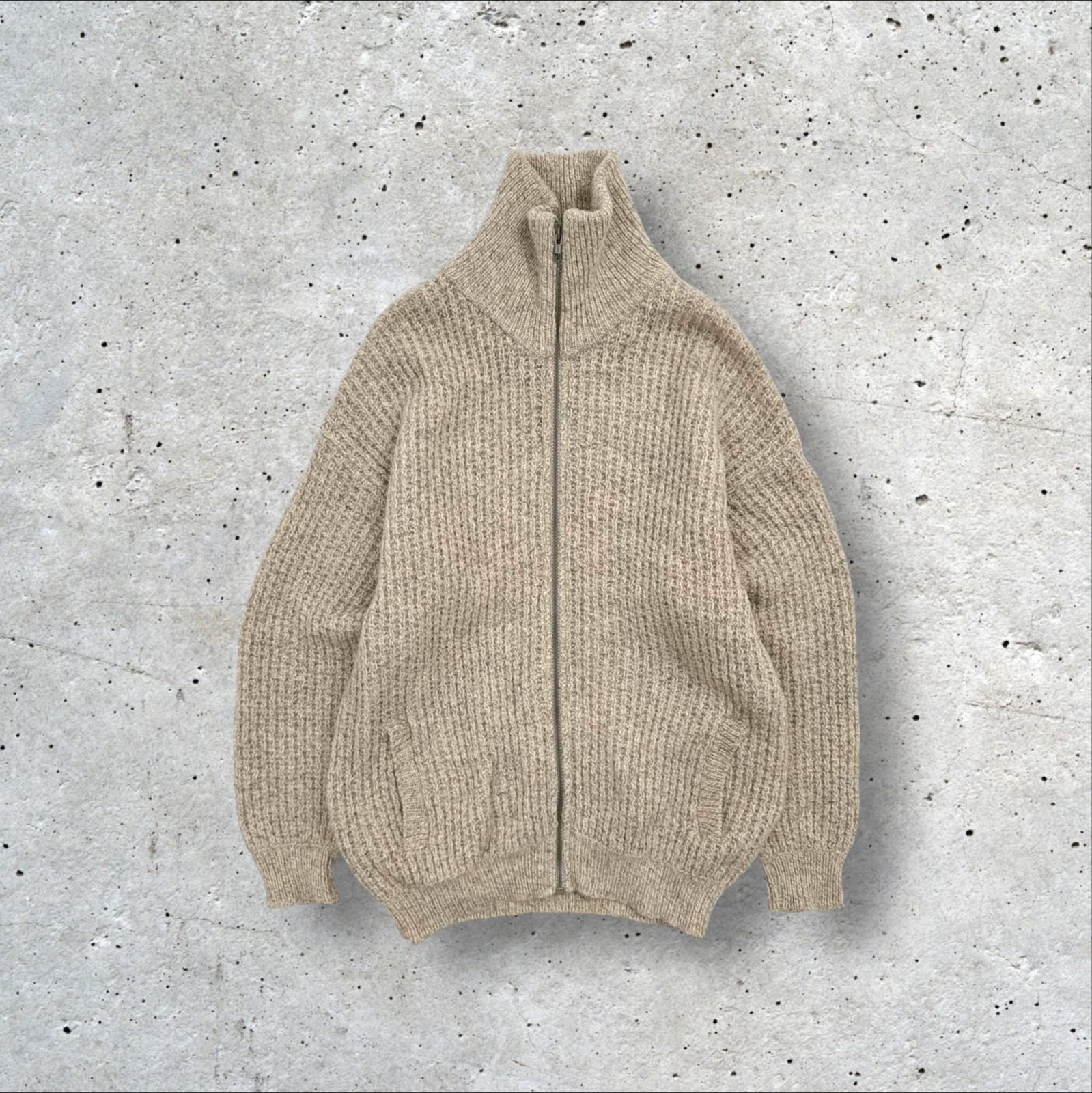USA製 ヴィンテージ Woods CANADA フルジップ ニット カーディガン 