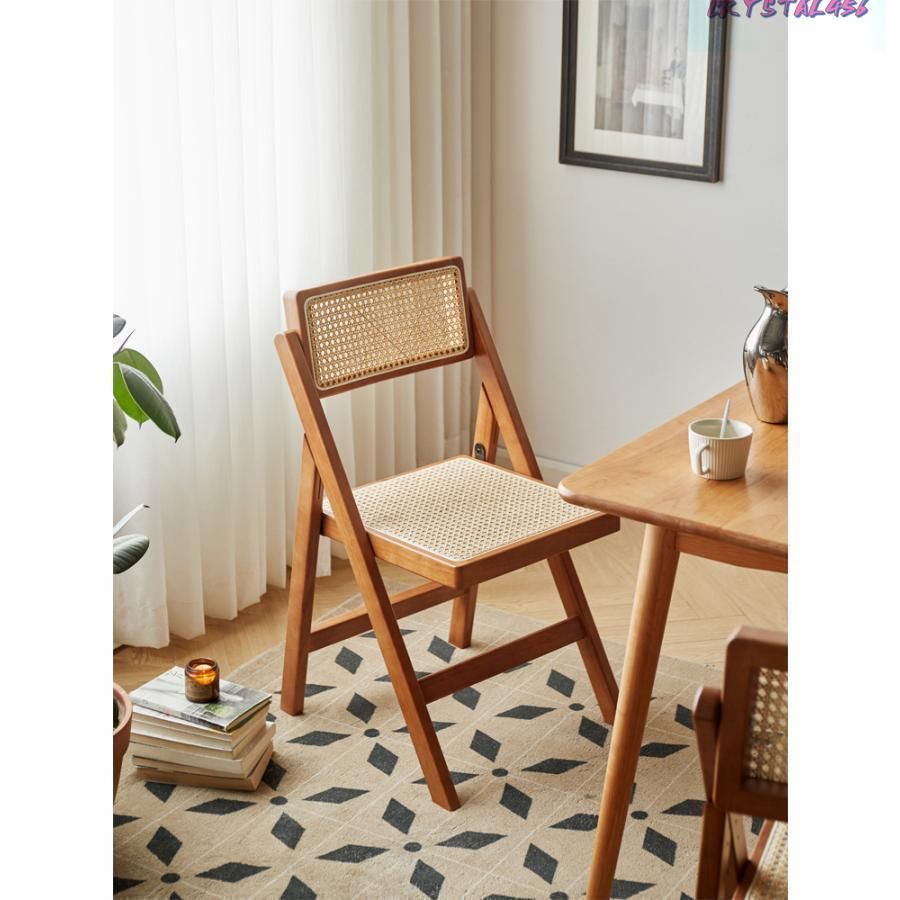 折りたたみチェア イス チェア 完成品 木製 軽量 組立不要 籐編み/PU レザー 折り畳み椅子 ダイニングチェア おしゃれ 人気 北欧 折りたたみチェア イス チェア 完成品 木製 軽量 組立不要 籐編み