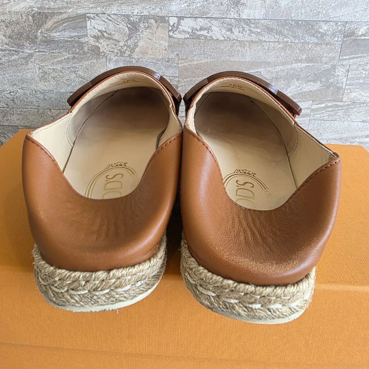☆美品 【TOD'S /トッズ 】ケイト エスパドリーユ レザー ゴン
