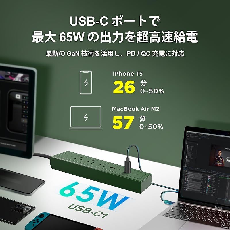 2 m｜GaN急速充電対応