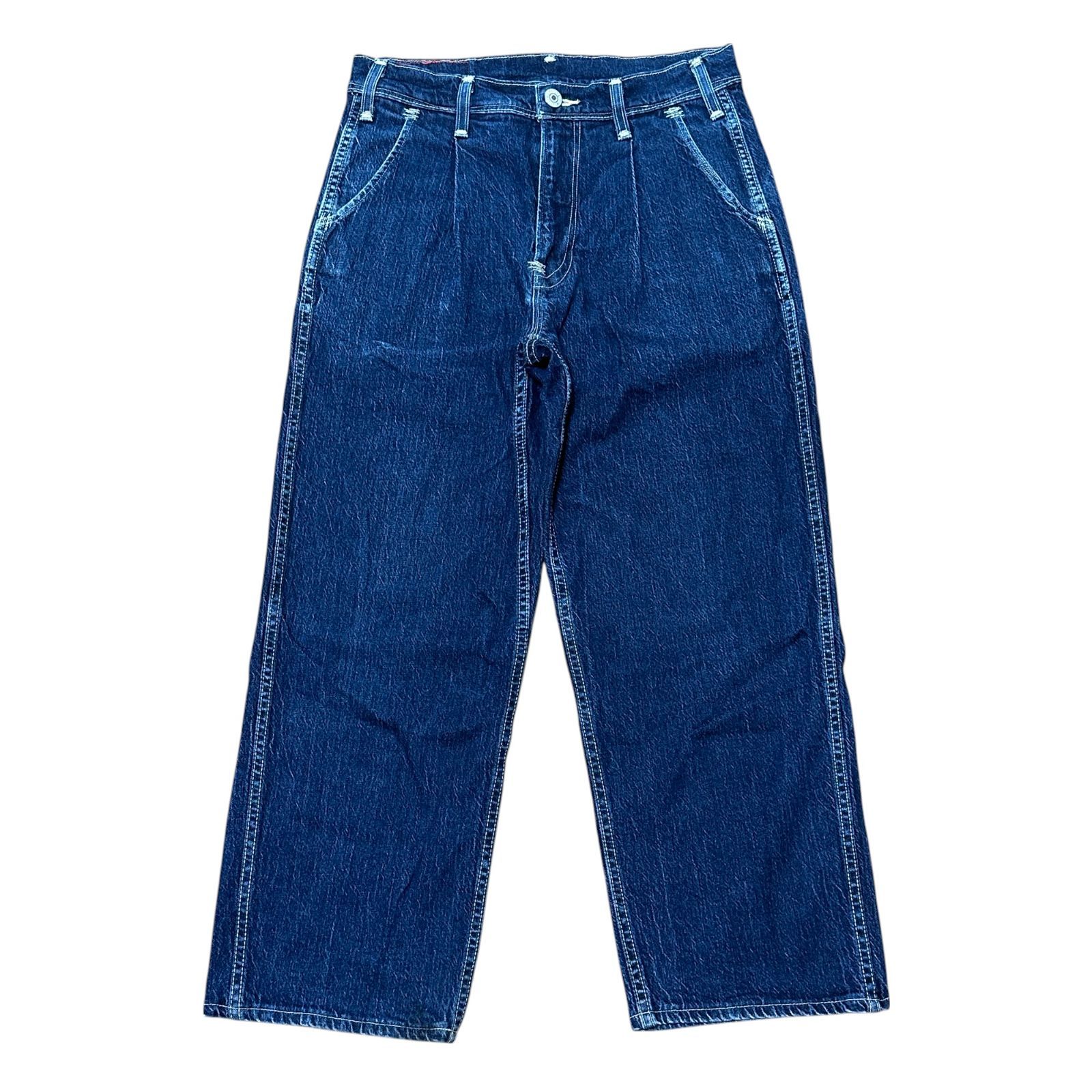 LEVI'S RED A1120-0000 タック クロップド ルーズ テーパードデニム