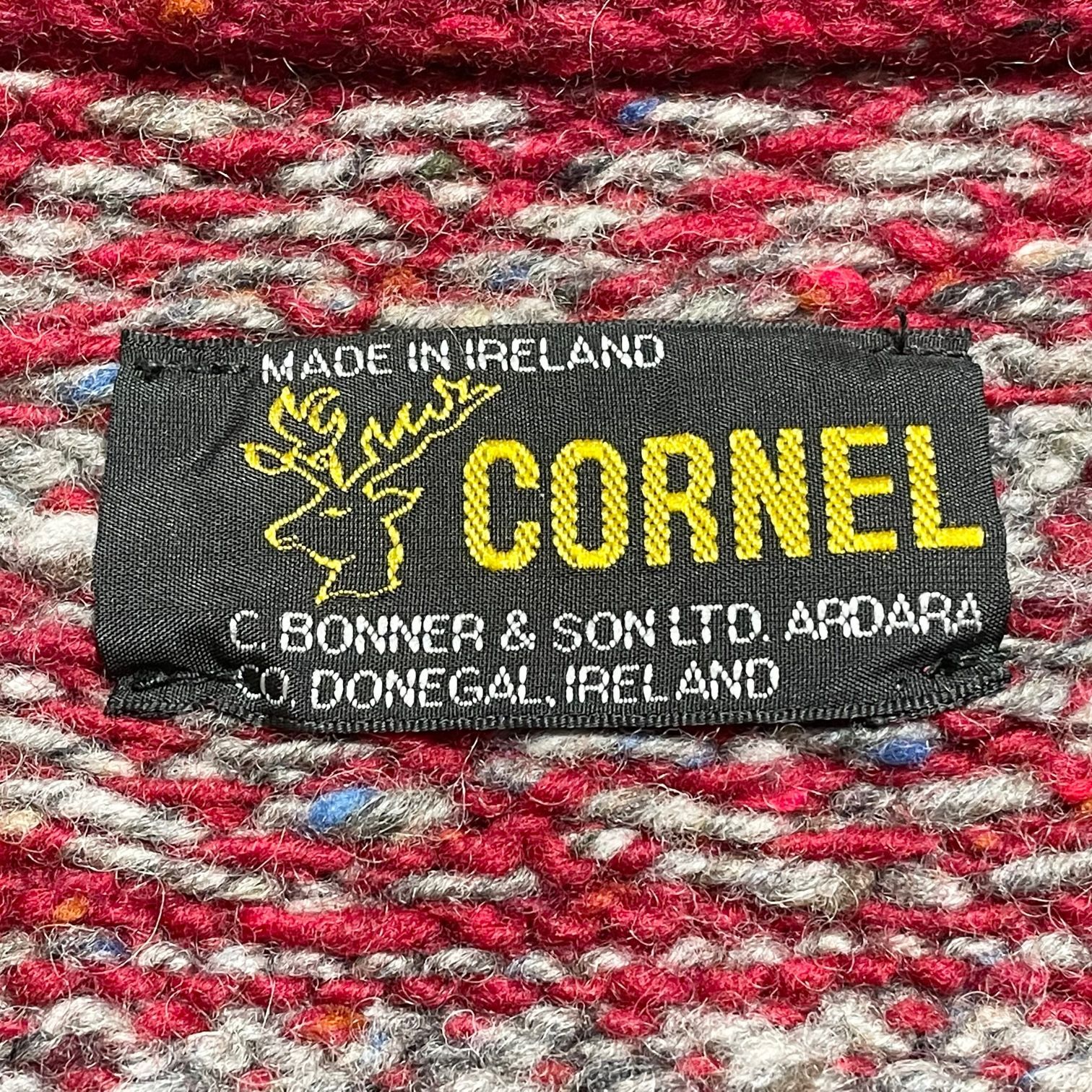 MADE IN IRELAND製 CORNEL ショールカラーウールカーディガン レッド 1 