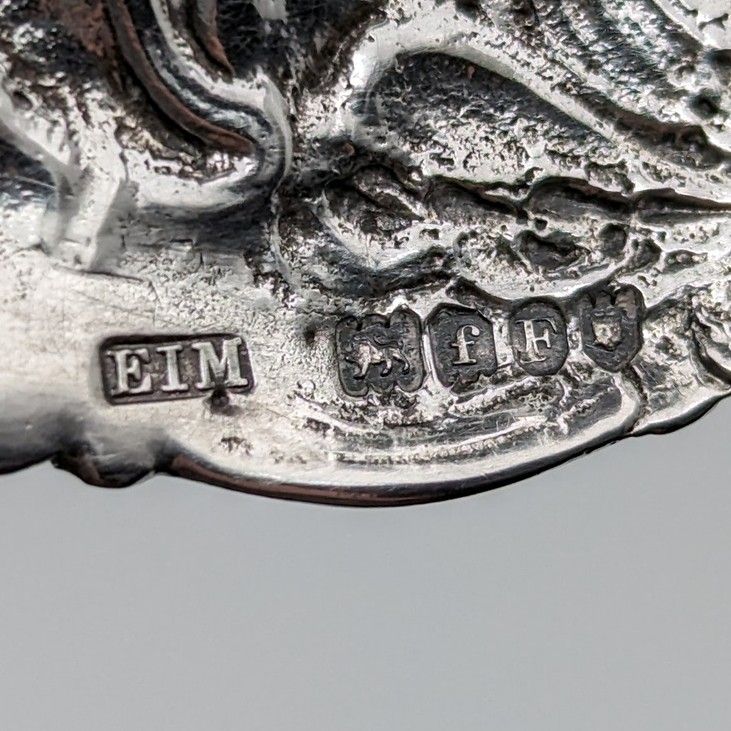 1901年 英国アンティーク 純銀製 ティーキャディースプーン Elly Isaac Miller