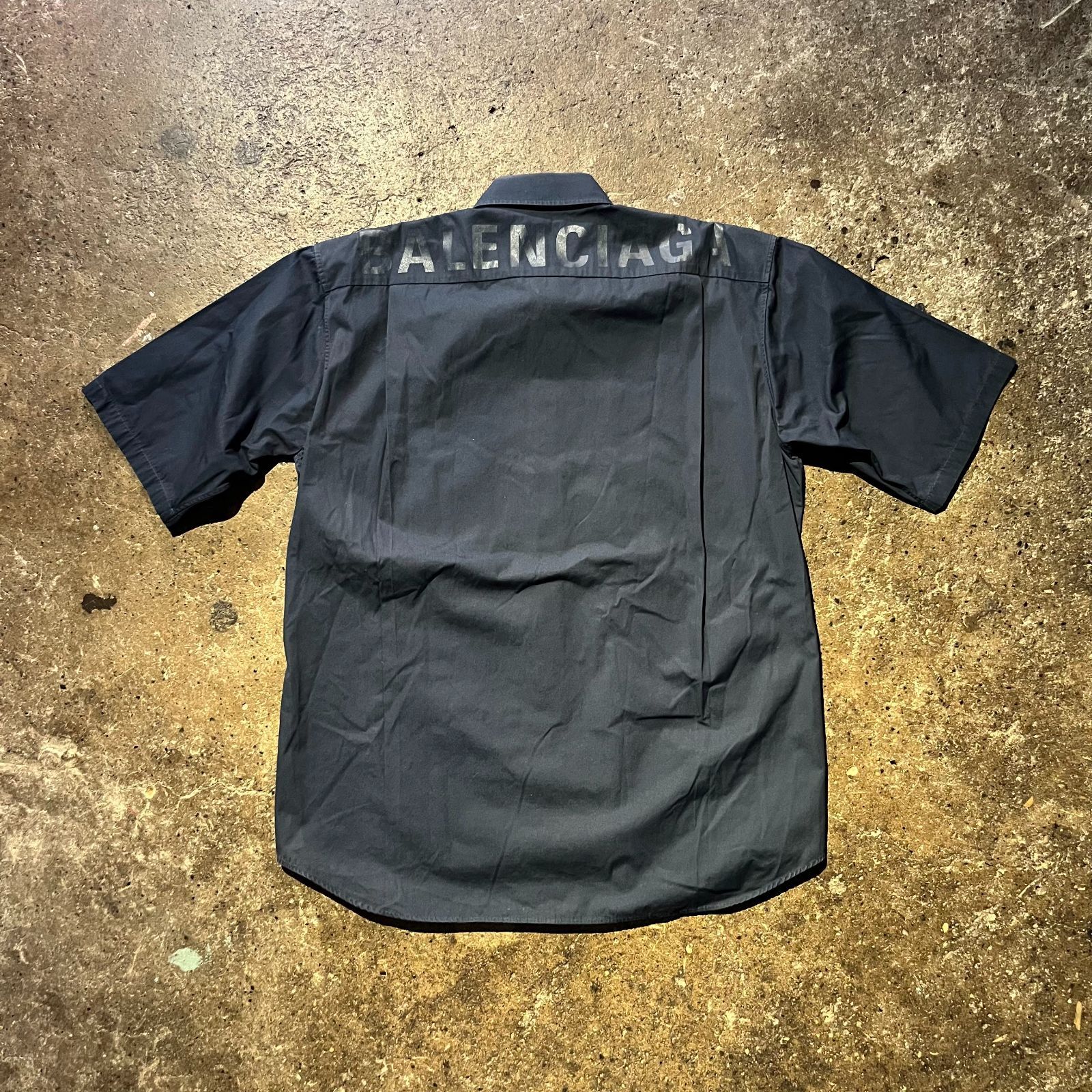 BALENCIAGA 18ss バックロゴシャツ ボタンダウン バレンシアガ 2018ss