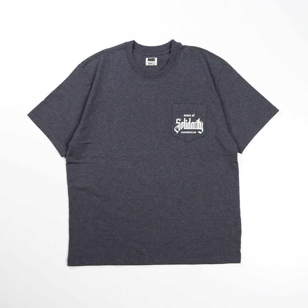 【RATS/ラッツ】SOLIDARITY POCKET TEE - CHARCOAL / Tシャツ / 24'RTC-0502【メンズ】【送料無料】