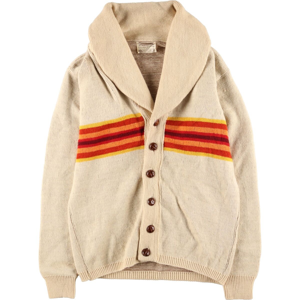 古着 80年代 ペンドルトン PENDLETON ショールカラー 総柄 ネイティブ柄 ウールニットセーター メンズXL ヴィンテージ/eaa388570