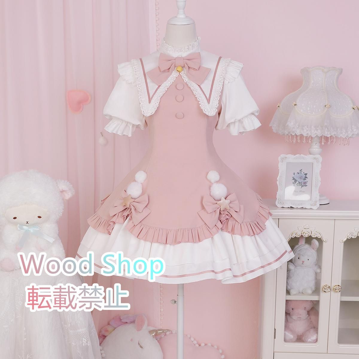 魔法少女 リボン ピンク ワンピース ロリータ Lolita 高品質
