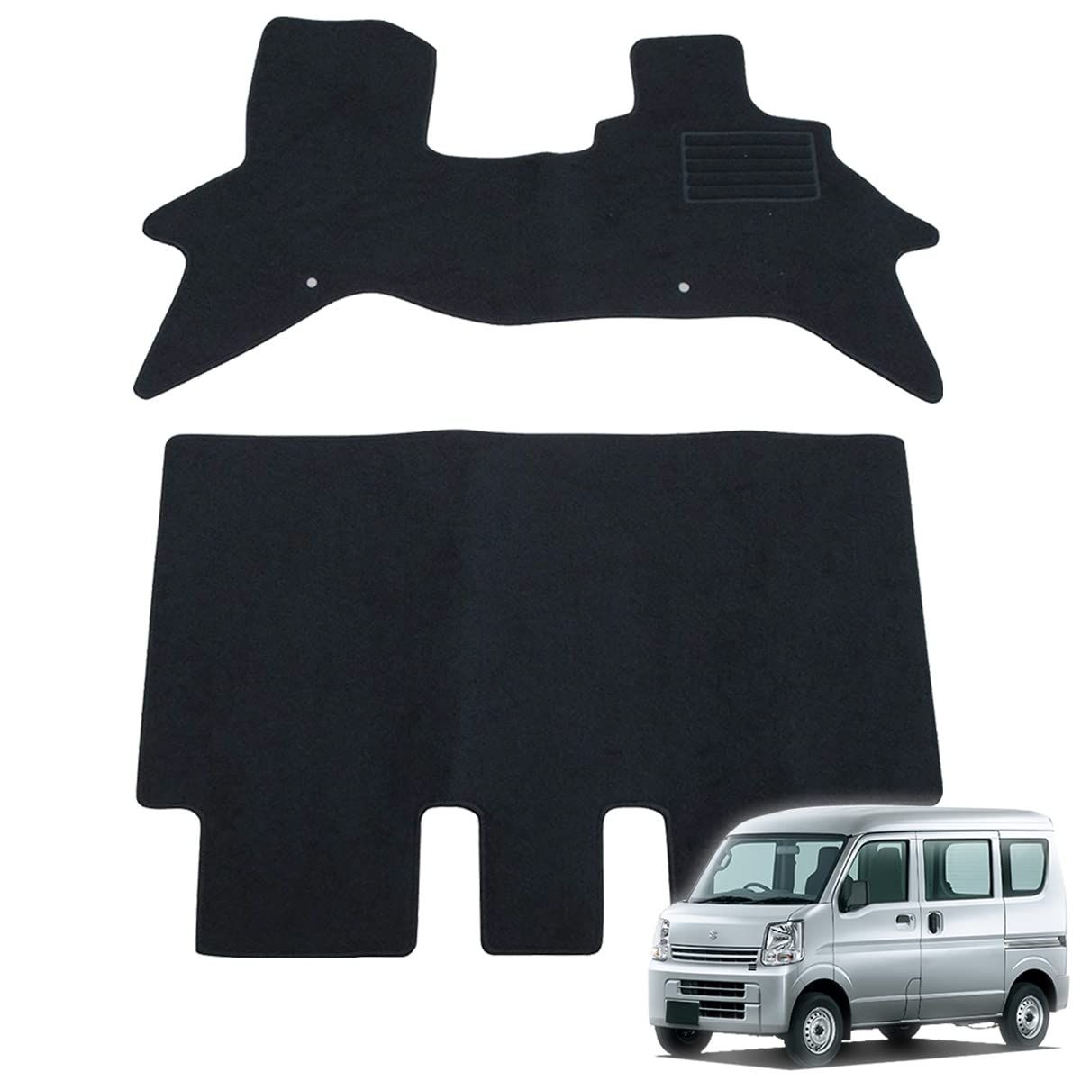 フェニーチェ カーマット フロアマット 国内生産 (スズキ クロスビー MN71S) ブラック 滑り止め形状 ずれにくい 車用 マット (車 フェニーチェ カーマット フロアマット 国内生産 (スズキ ジムニー