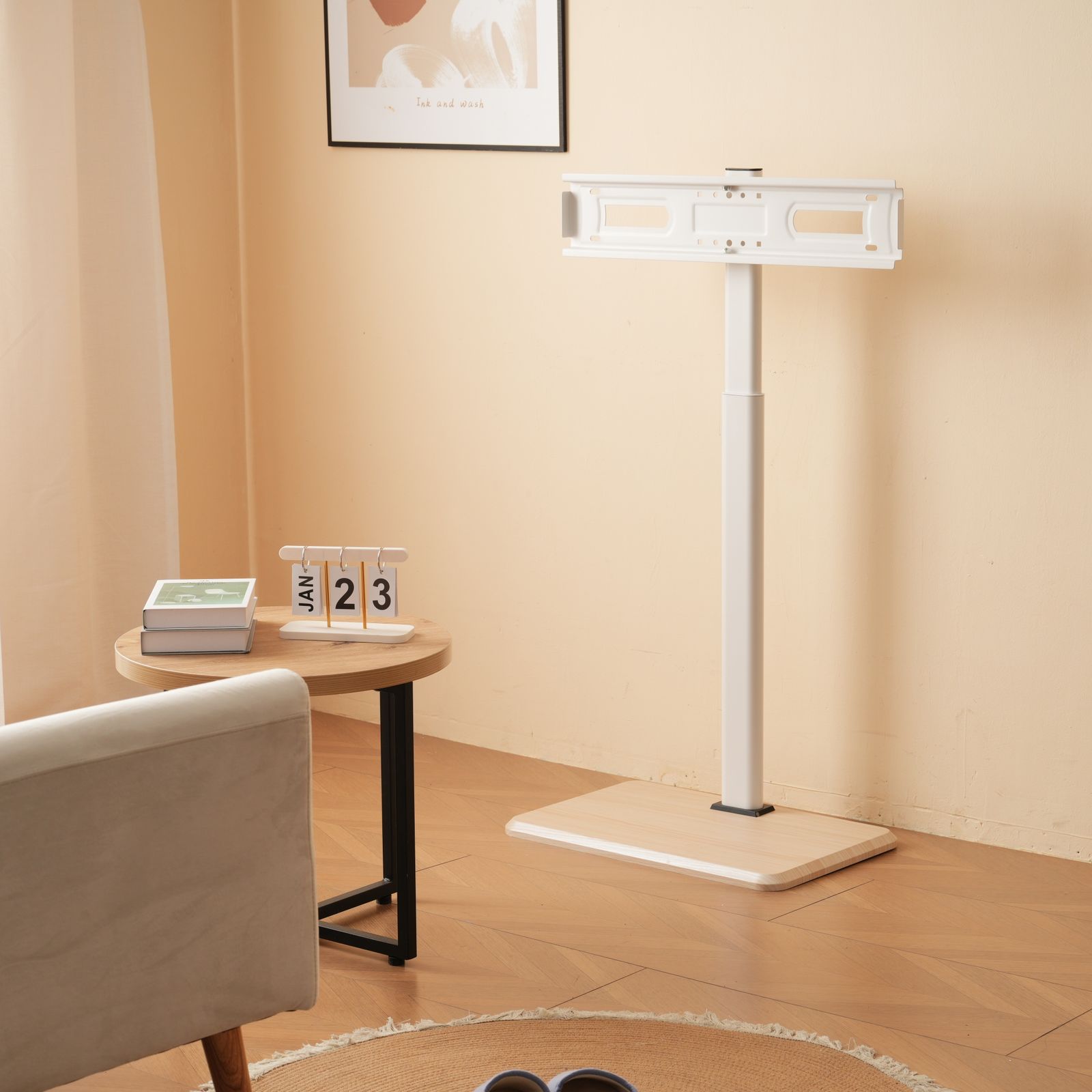 テレビスタンド テレビ台 キャスター付 白 壁寄 32 65インチ対応 1944