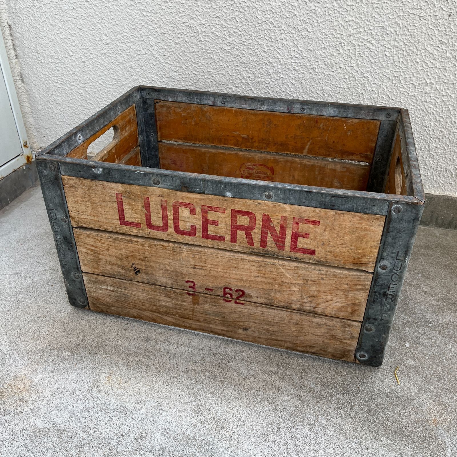 ウッドメタルボックス】1950-60's Lucerne社製 ヴィンテージ ミルク