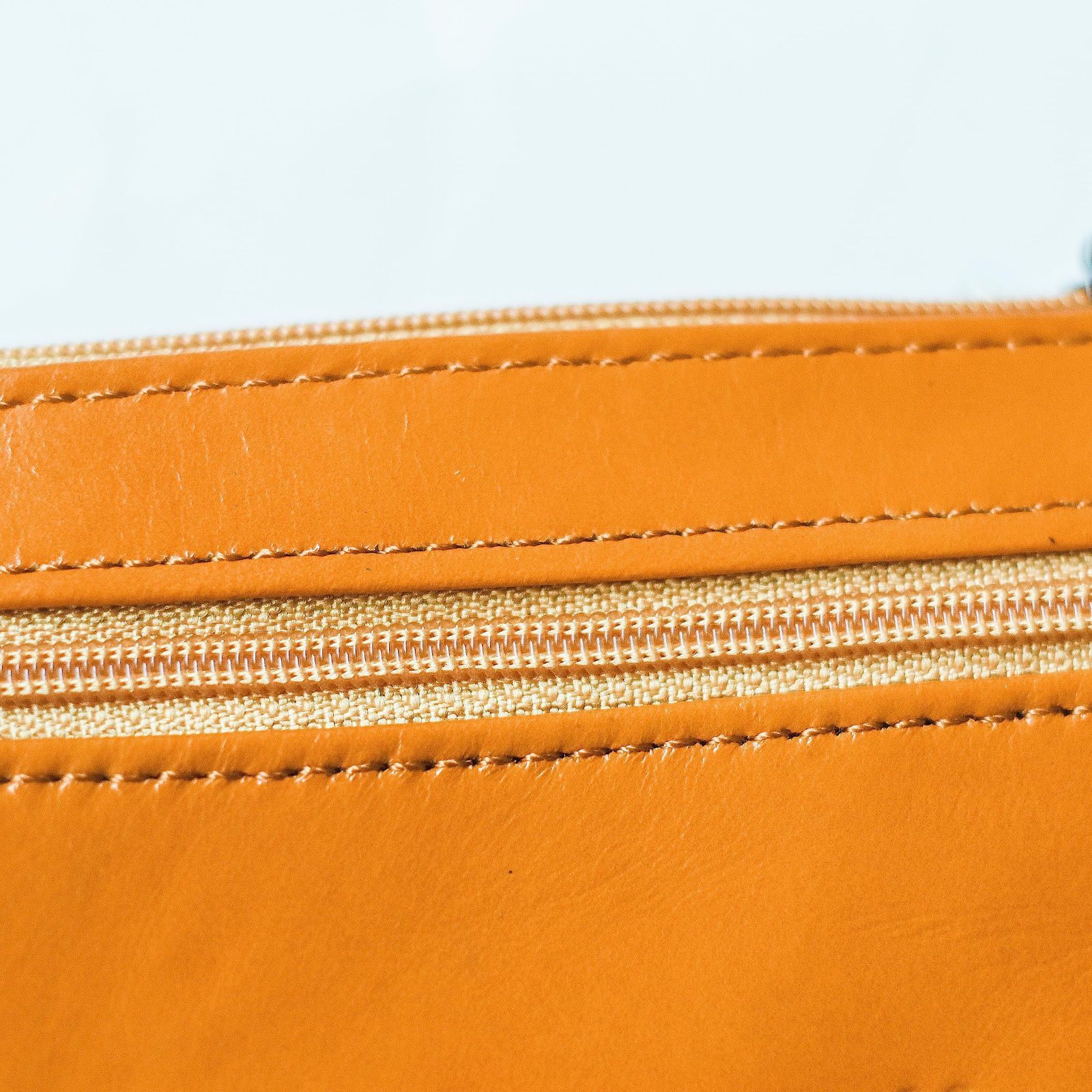 新着商品】(L 男女兼用 オレンジ) 本革財布、カードケース、ジッパー