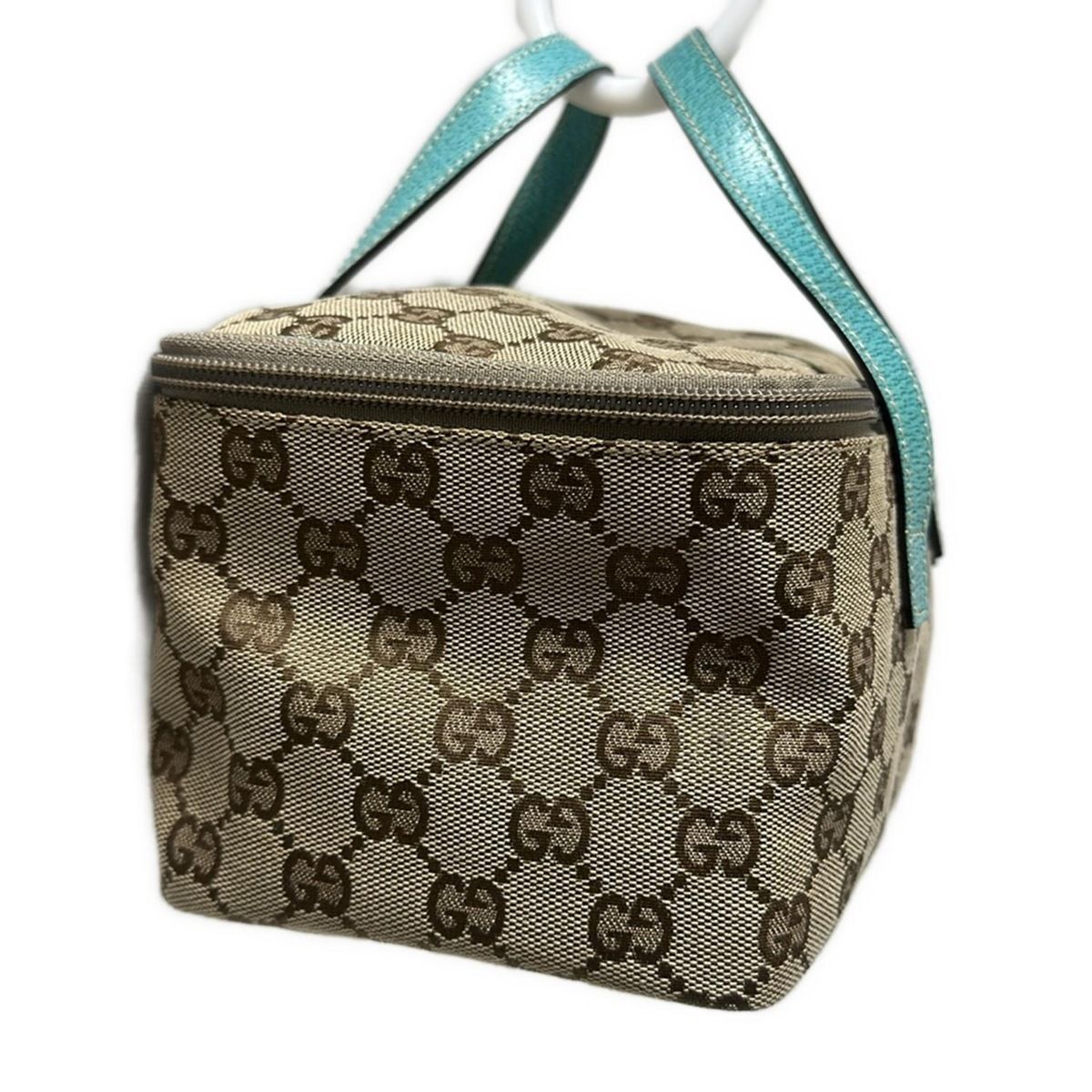 GUCCI(グッチ) バニティバッグ GG柄 124540 ベージュ×ライト