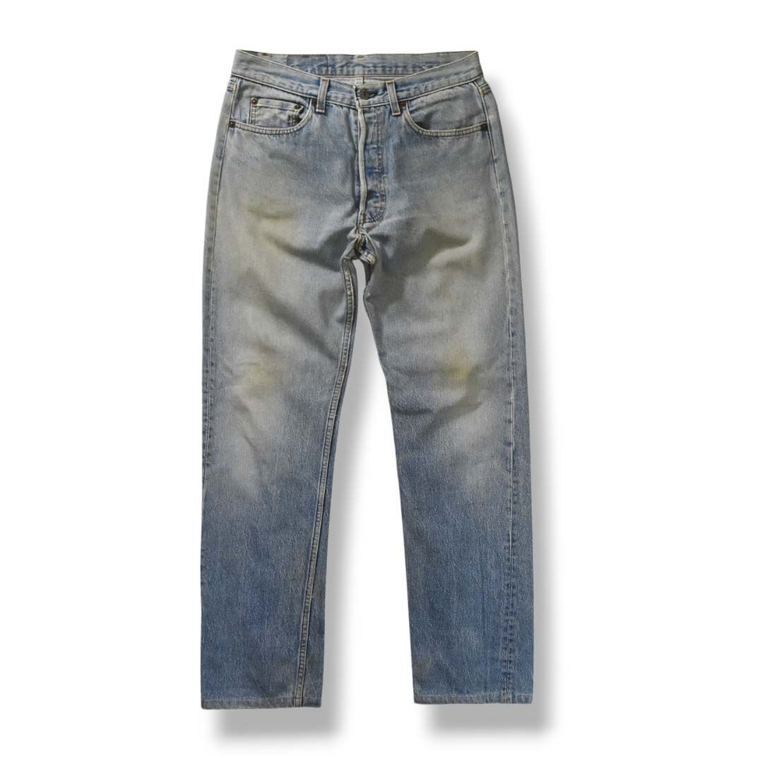 【W35L32】80s リーバイス501-0115 ケア入りハチマル 80s USA製 リーバイス501 ハチマル ジーンズ 実寸W30 黒カン