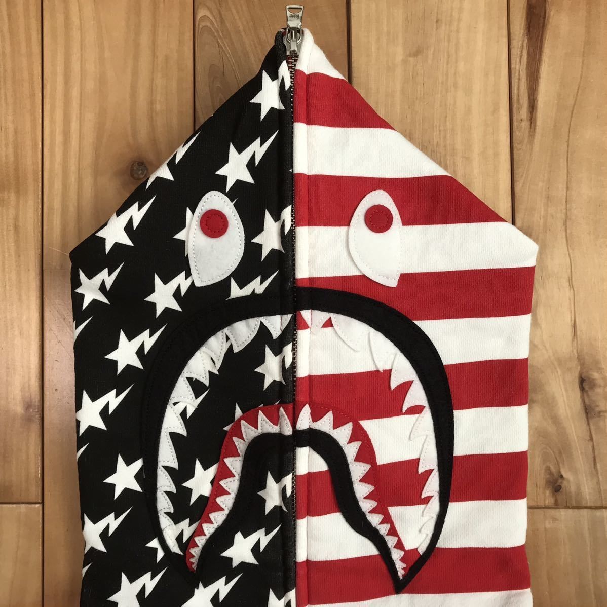 星条旗 シャークパーカー shark BAPE ベイプ ape エイプ USA