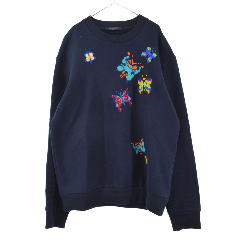 ルイヴィトン サイズ:XL 24SS RM241M IHN HQY31W グラデーションモノグラム エンブロイダリースウェット 中古 SS13 LOUIS VUITTON (ルイヴィトン) 23SS バタフライエンブロイダリー