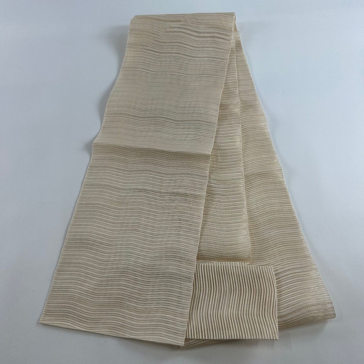 名古屋帯 秀品 夏帯 絽 トンネル仕立て 八寸名古屋帯 松葉仕立て