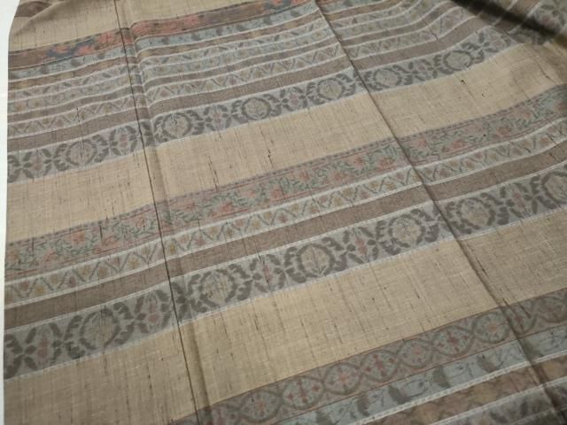 平和屋着物○小千谷紬 横段花唐草文 正絹 逸品 CAAW7926yc - メルカリ