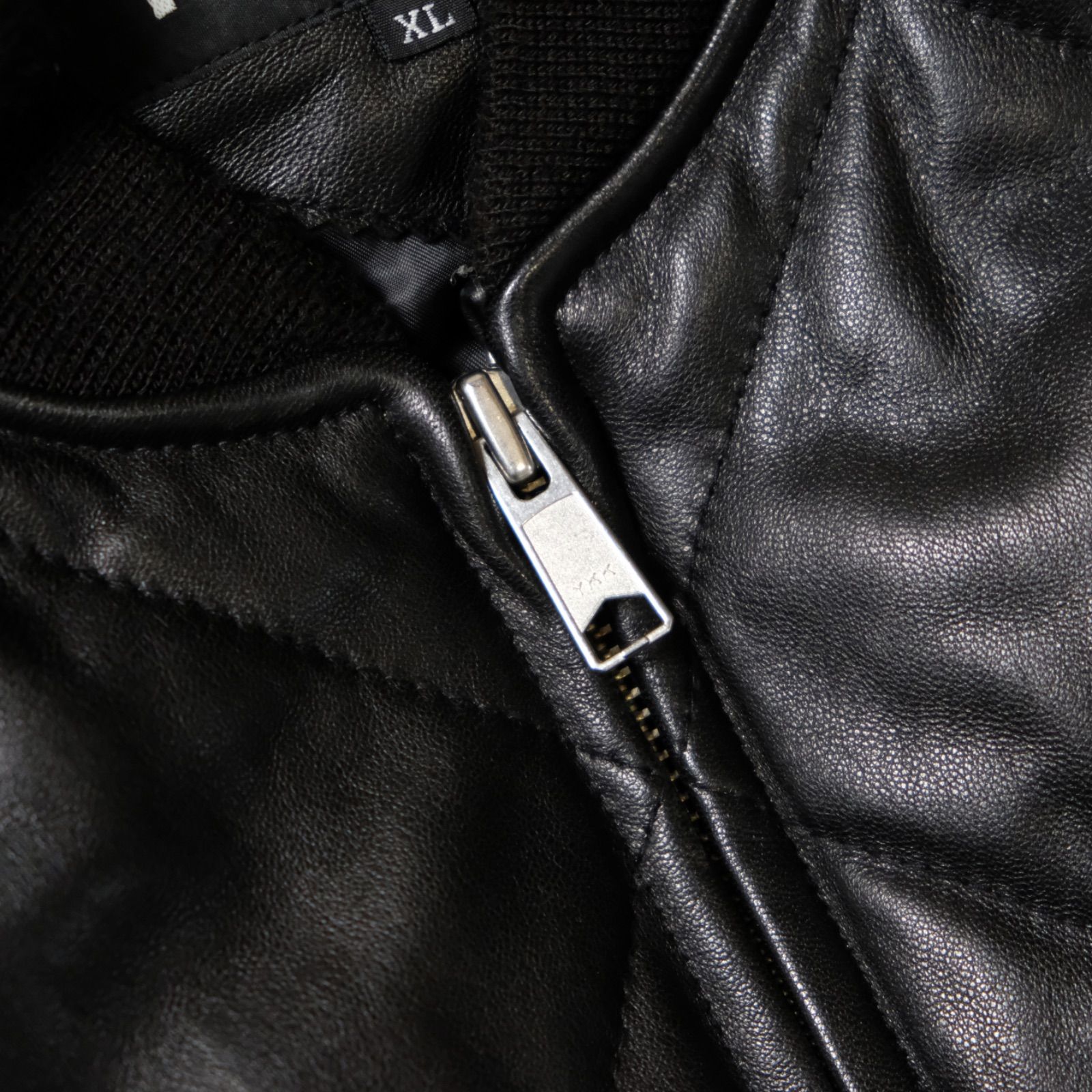 pelle cyma 羊革 キルティングスタジャン XL 中綿 ラムレザー 本