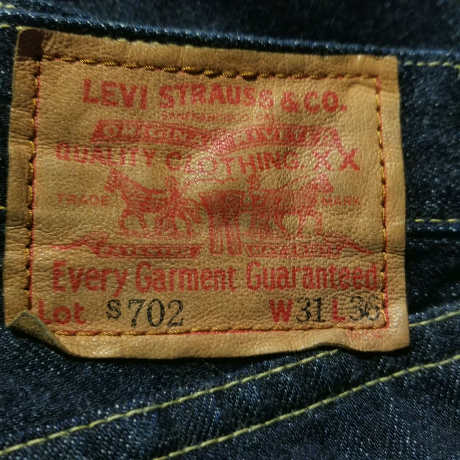 LEVI'S 90s S702 1920sモデル デニムパンツ W31 L36 日本製 S702-XX 旧