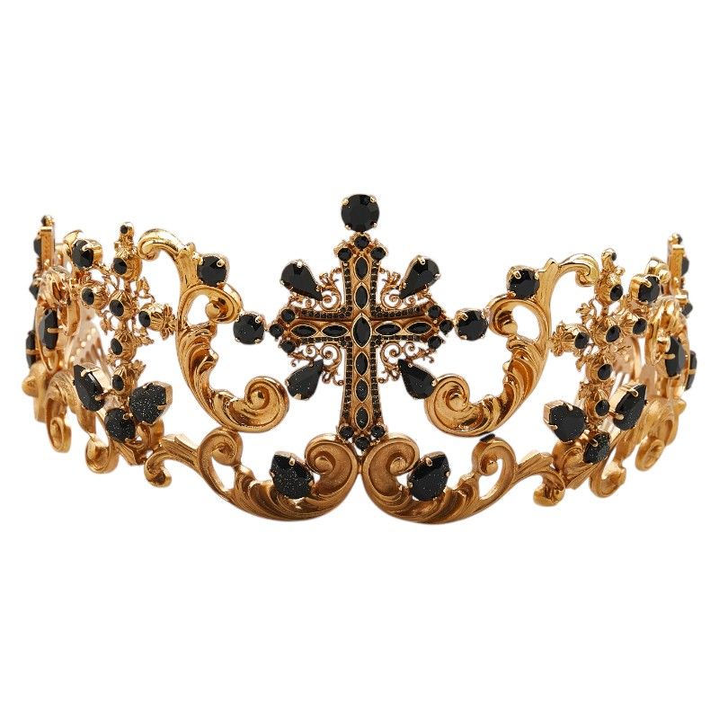 ドルチェアンドガッバーナ クロス 十字架 モチーフ ラインストーン  