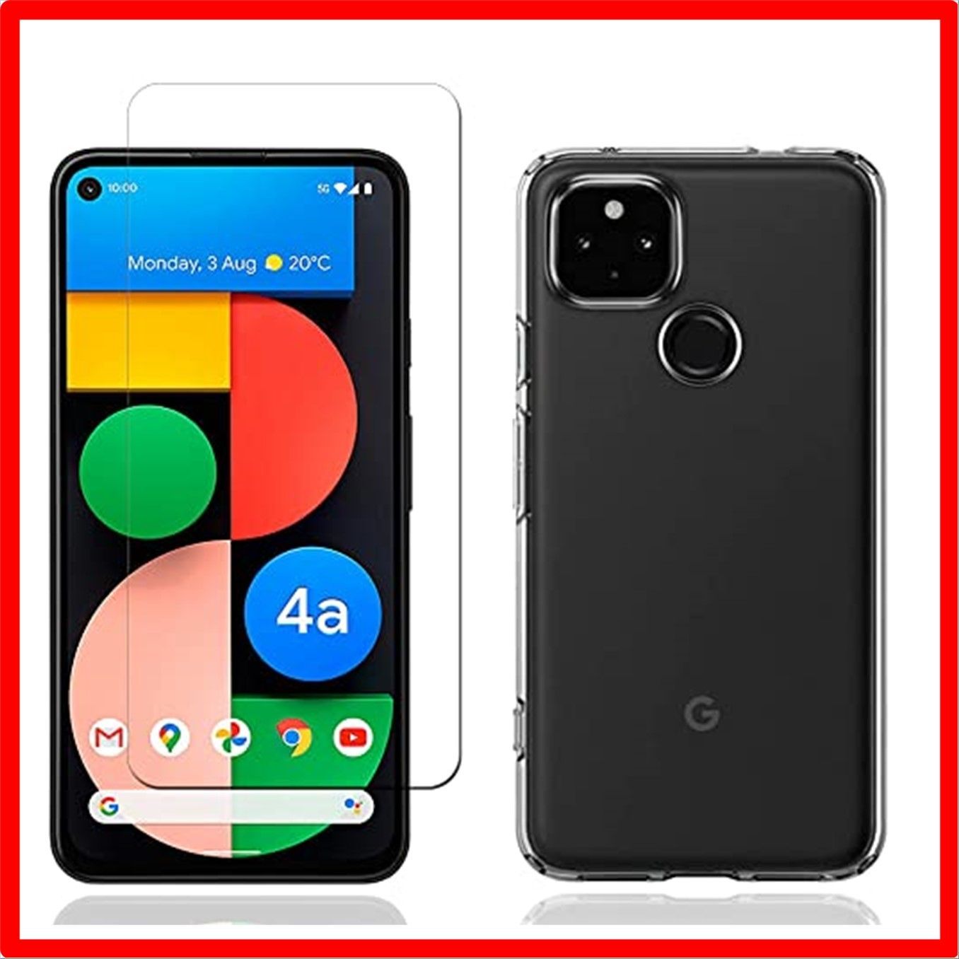 お値下げ中！！】GooglePixel4a5G ケース ガラスフィルム付き！！-