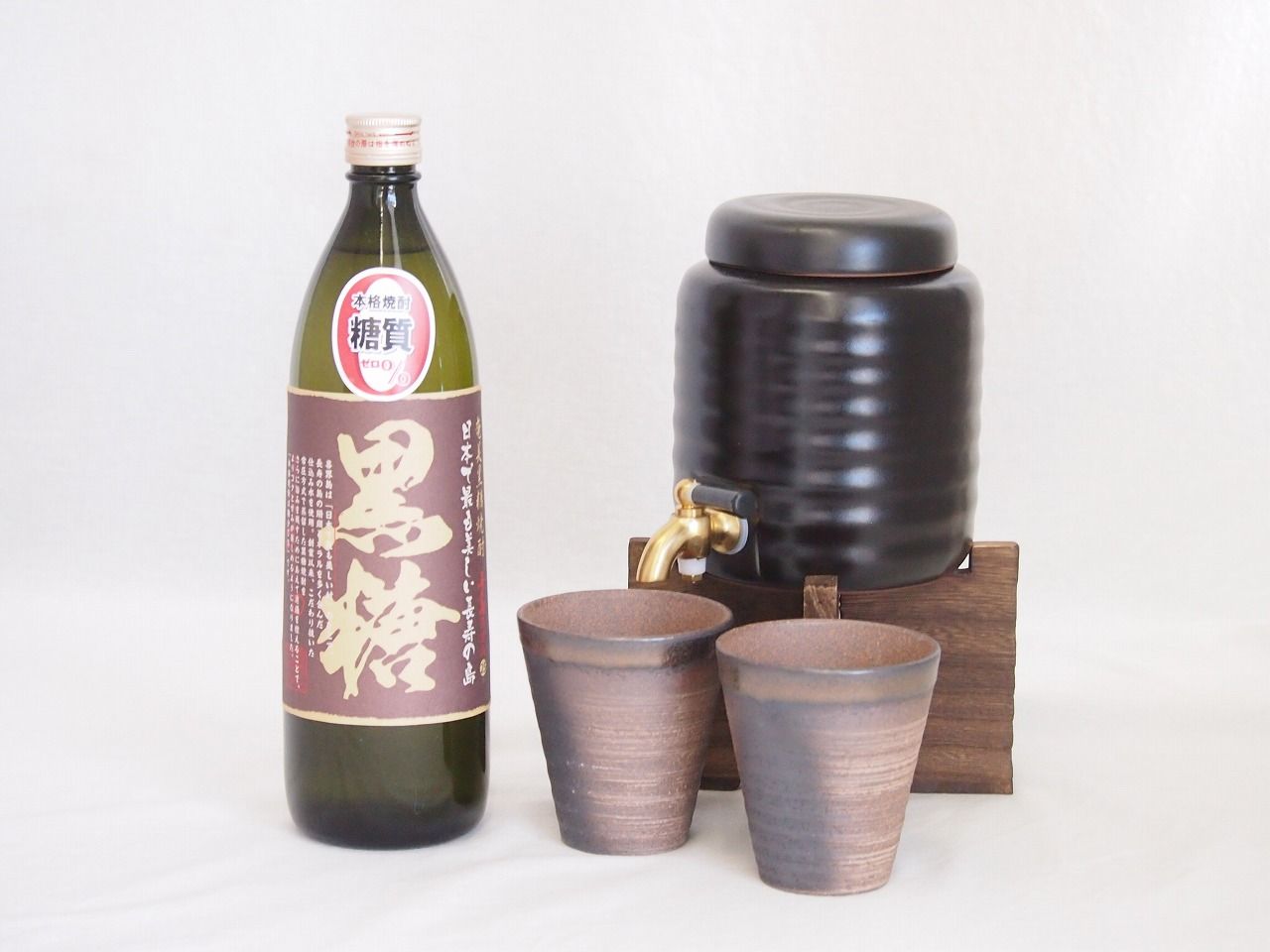 本格焼酎サーバー1000cc(18cm×24cm 1kg)三重県萬古焼き備前金彩
