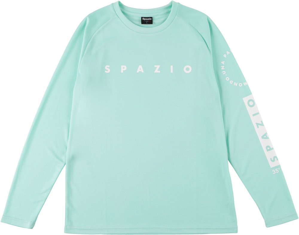 スパッツィオ Spazio フットサル サークルロゴロングプラシャツ  GE0898 15 パステルグリーン