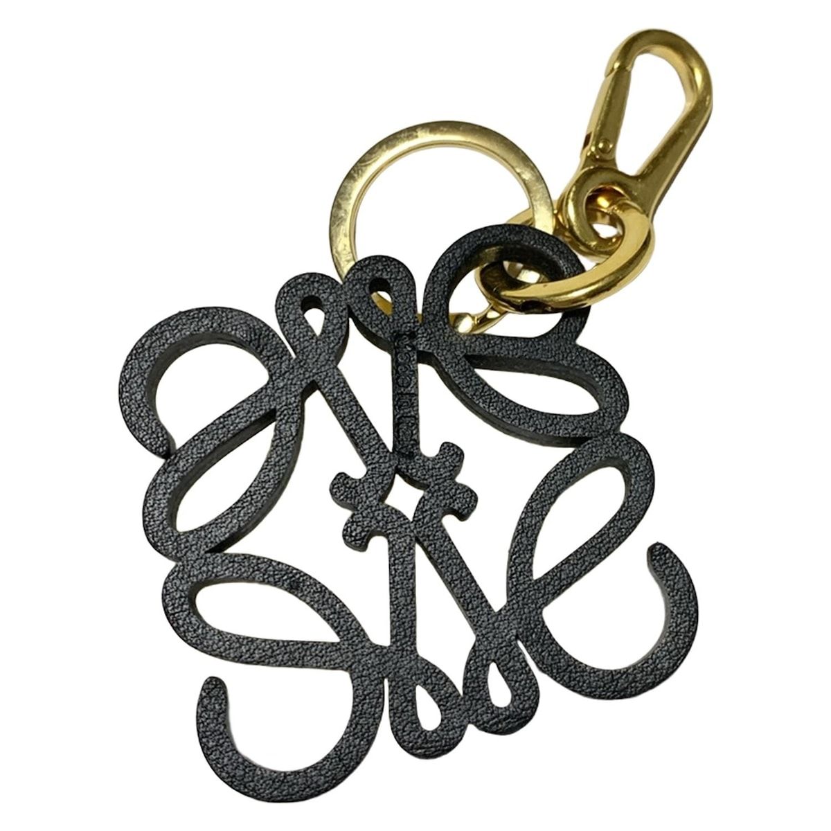 LOEWE ロエベ キーホルダー チャーム アナグラムチャーム 黒×イエロー