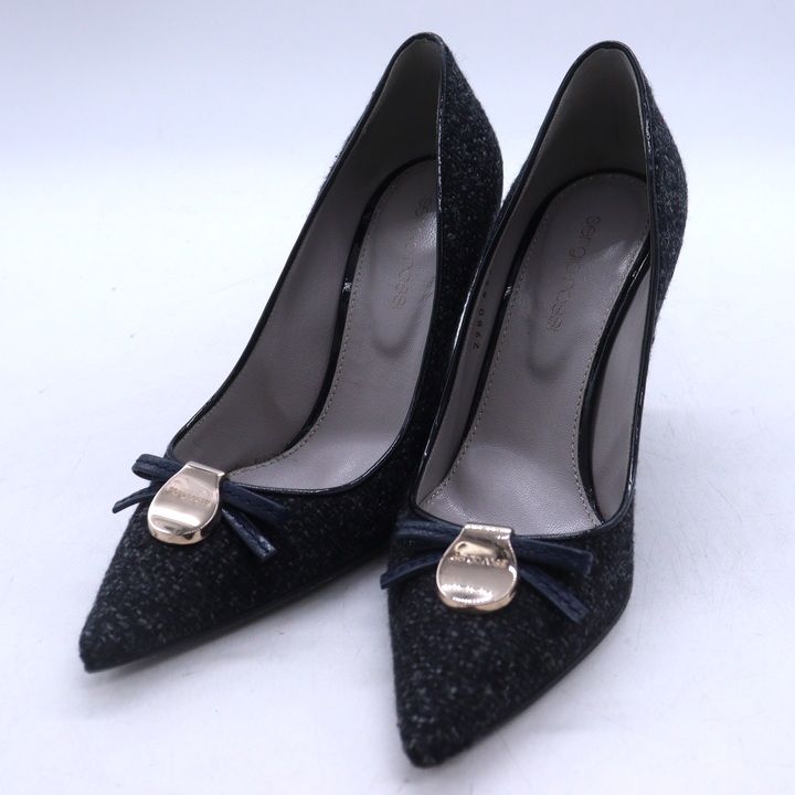 【ほぼ未使用】Sergio　rossiセルジオロッシ　ハイヒール　パンプス　黒 セルジオロッシ 黒 ブラック Sergio Rossi セルジオロッシ sergio