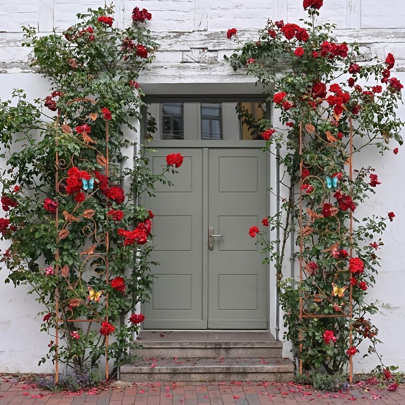 カラフルな蝶々付き