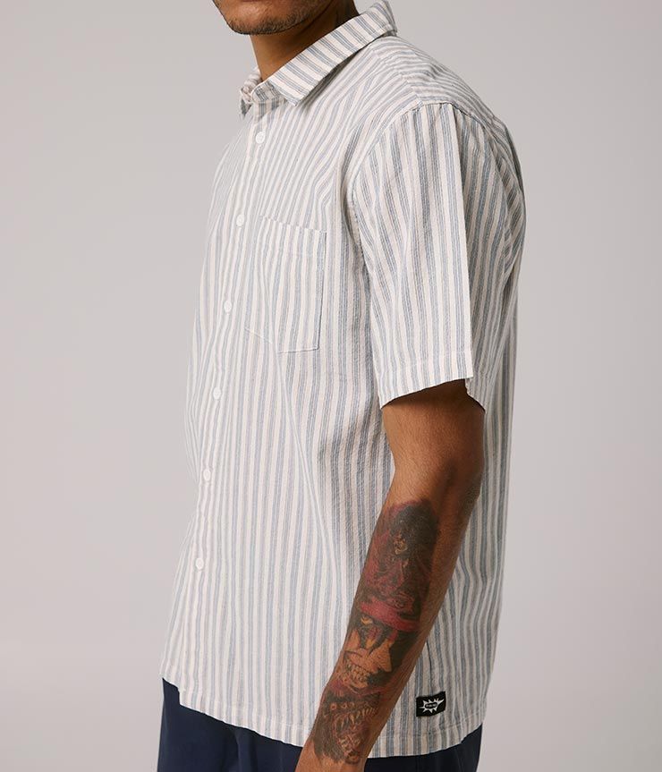 半袖シャツ FORMER フォーマー REYNOLDS STRIPE SS SHIRT FSH