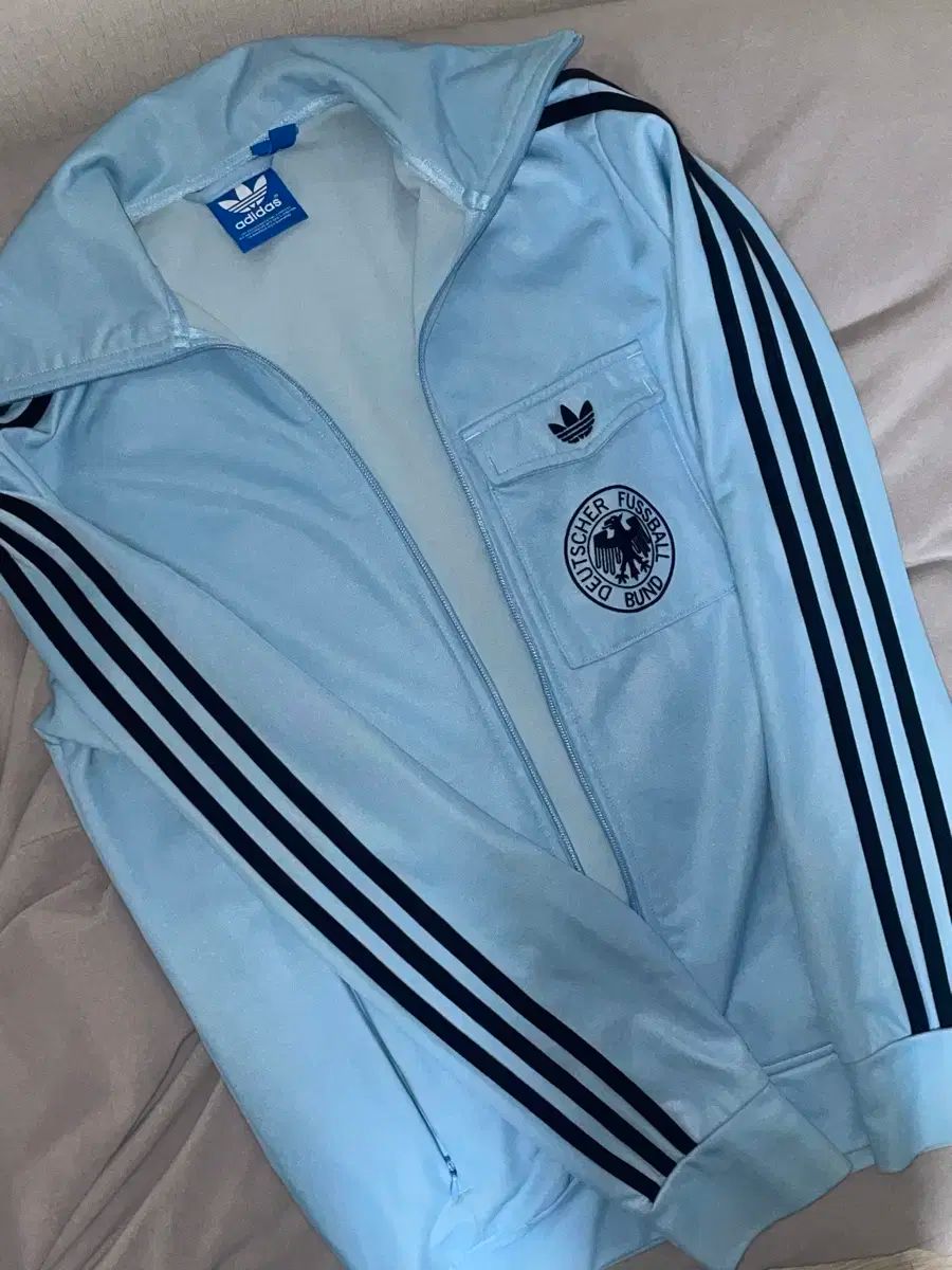 95 adidas アディダス ドイツ ヨーロッパ ファイヤーバード ジャージ ライトブルー トラックトップス