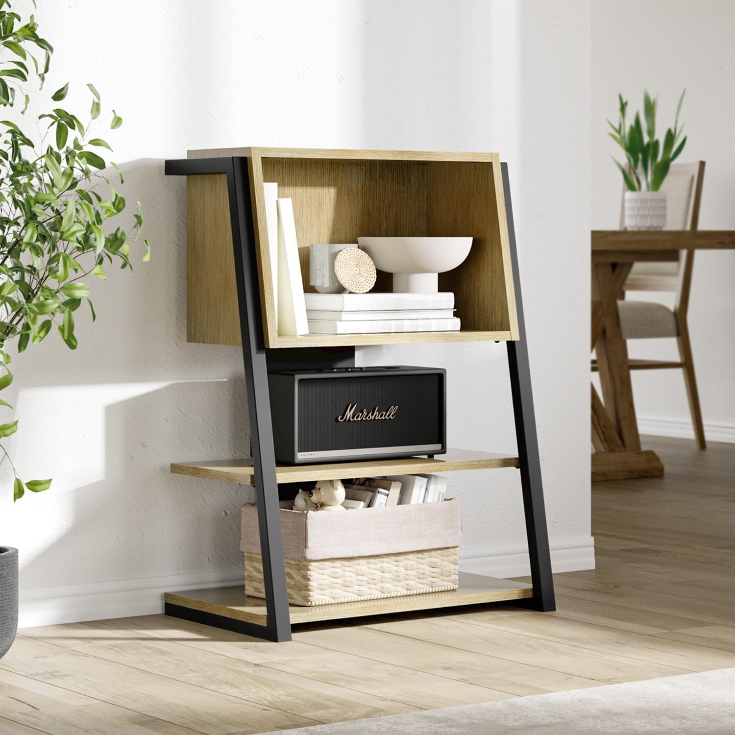 木製 4段 鉄製 安い 収納棚 オープンラック 書棚 ディスプレイラック