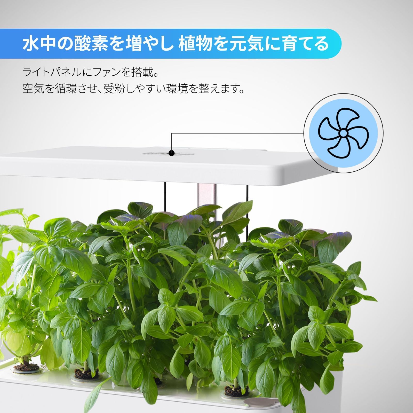 水耕栽培キット 水耕栽培 セット 室内 植物育成LEDライト付き すいこう栽培キット 育苗キット iDOO 育成 おしゃれ 家庭菜園 野菜栽培セット  育苗キット 自動水循環システム搭載 ランプシェードの高さ調節可能 同時に12株野菜栽培可能 ホワイト ※販売元 - メルカリ