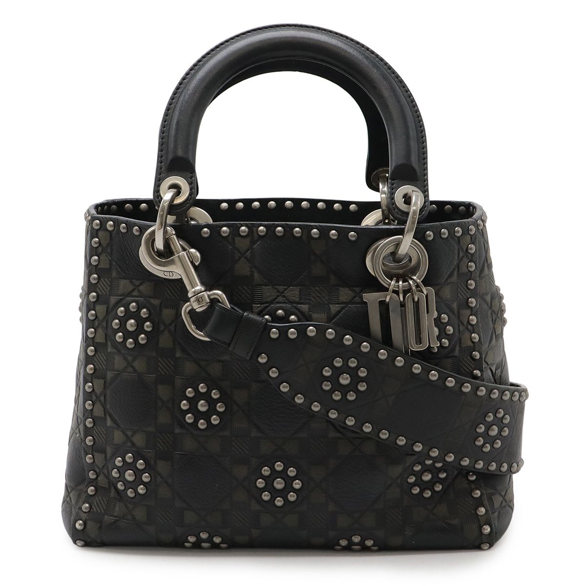 Dior⭐︎レディディオールスタッズ カナージュ ディオール カナージュ レディディオール スタッズ ハンドバッグ
