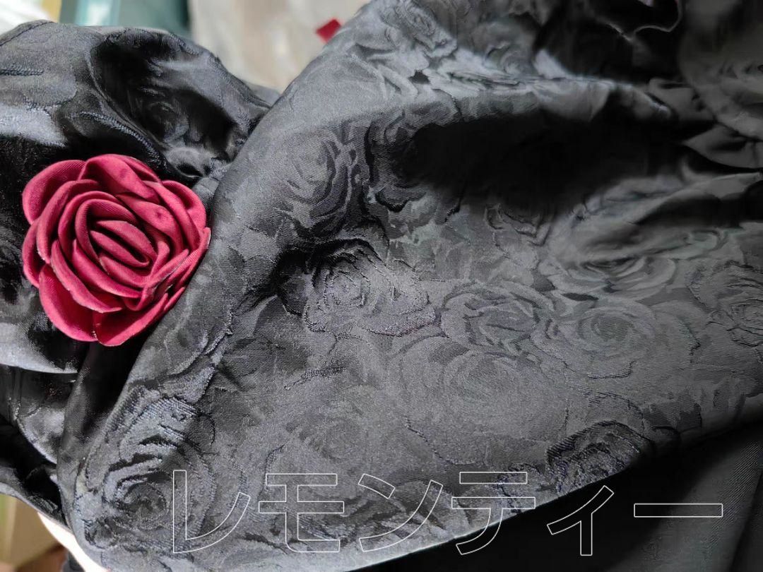 ロリータ ゴスロリ 薔薇 バックリボンミニワンピース ローズ