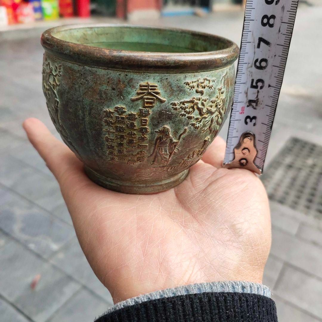 銅器 香炉 南瓜高脚盤香炉 傅山炉 応接間 茶室香薫炉 香道具 装飾品