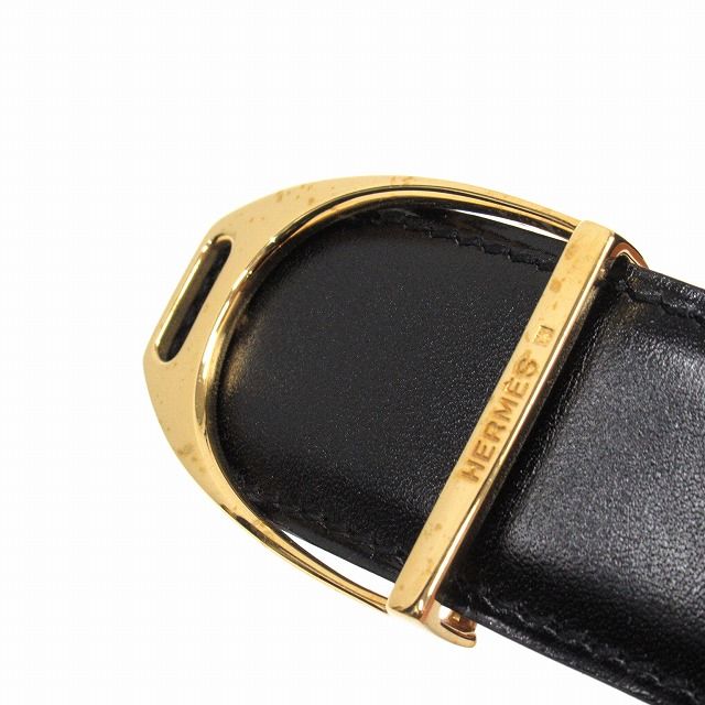 美品 エルメス vintage HERMES エトリエ リバーシブル ベルト ボックス