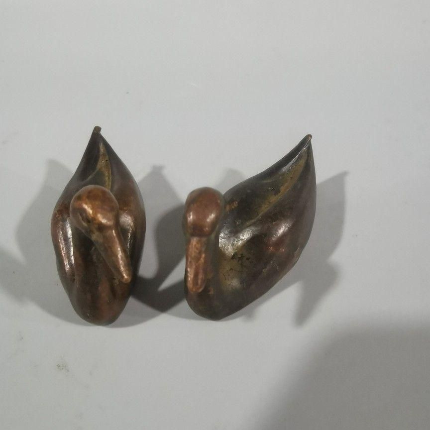文鎮 尺押し 銅製品 書道具 文房具 現代工芸品 美術品 置物 銅 細工 茶道具 香道具 白鳥 書房定規 ペン置き 文鎮 工芸品