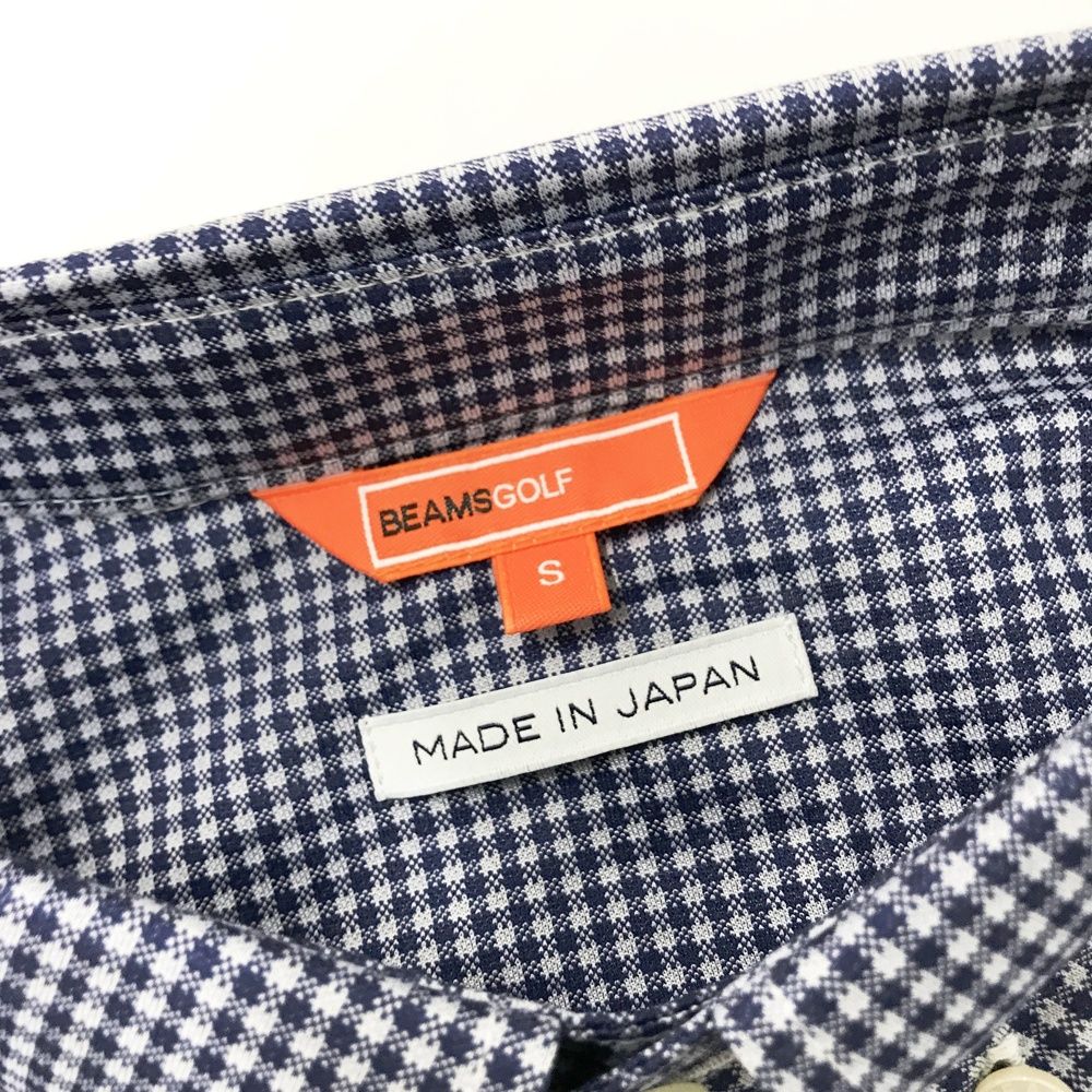 サイズ S BEAMS GOLF ビームスゴルフ 82-12-0039-444 長袖シャツ ボタンダウン チェック柄 ネイビー系 240101532014 ゴルフウェア メンズ ストスト LLC-HASEGAWATOSO_COM