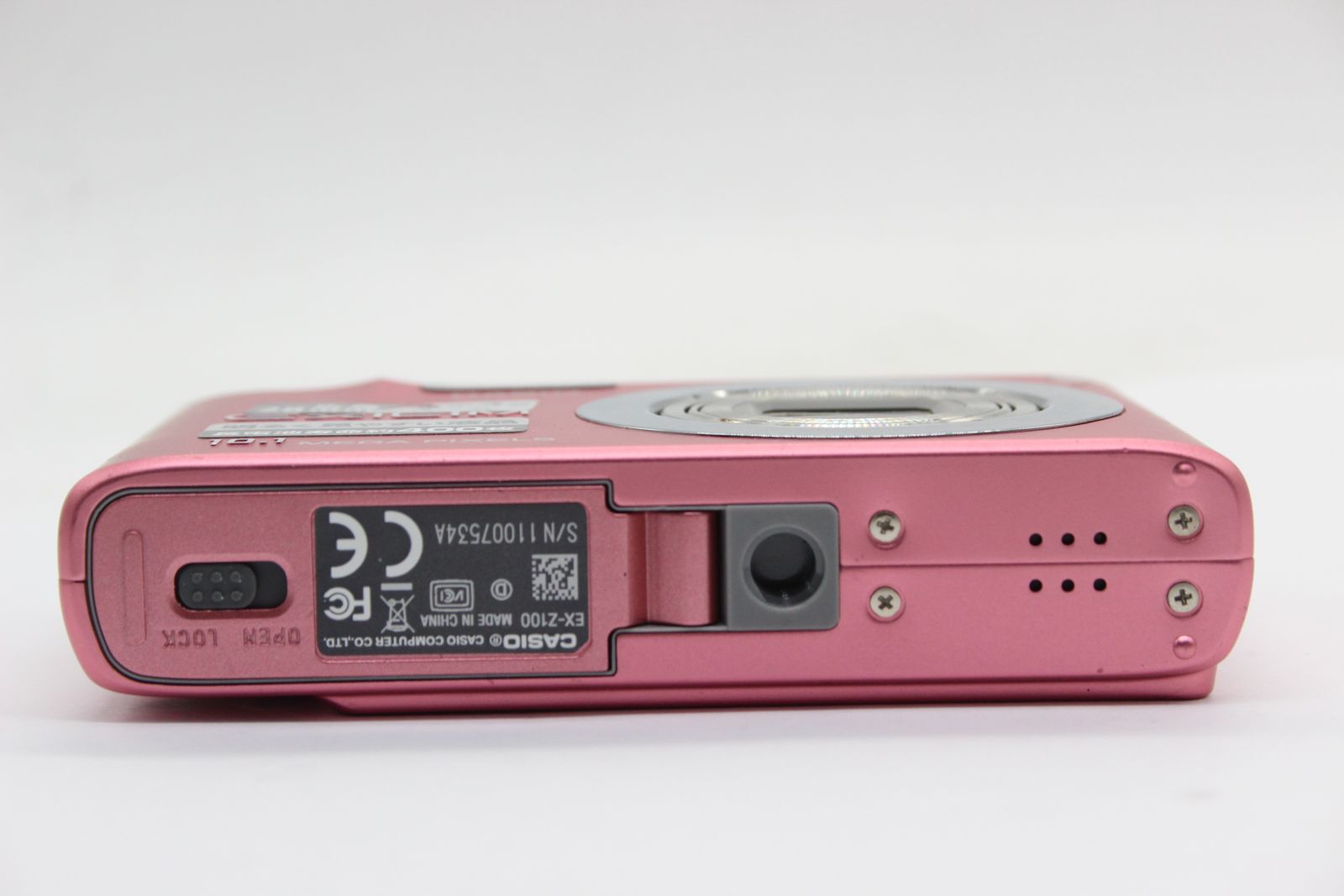 【返品保証】 カシオ Casio Exilim EX-Z100 ピンク 4x バッテリー付き コンパクトデジタルカメラ  s4862