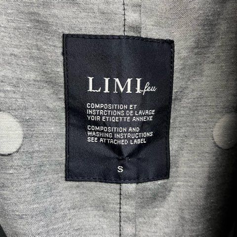 リミフゥ LIMI feu タグ付き ドット柄 総柄 ロングベスト ジレ ショールジャケット Sサイズ ブラック  レディース リミフゥ LIMI feu タグ付き ドット柄 総柄 ロングベスト ジレ