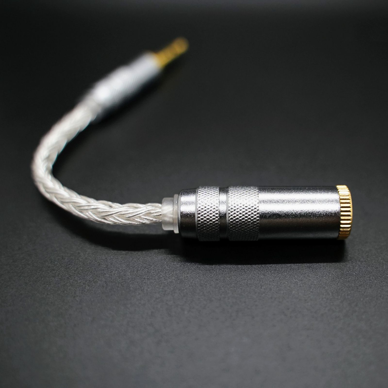 超希少!16コア OCC 変換ケーブル 雌4.4mmバランスー雄3.5mm L字
