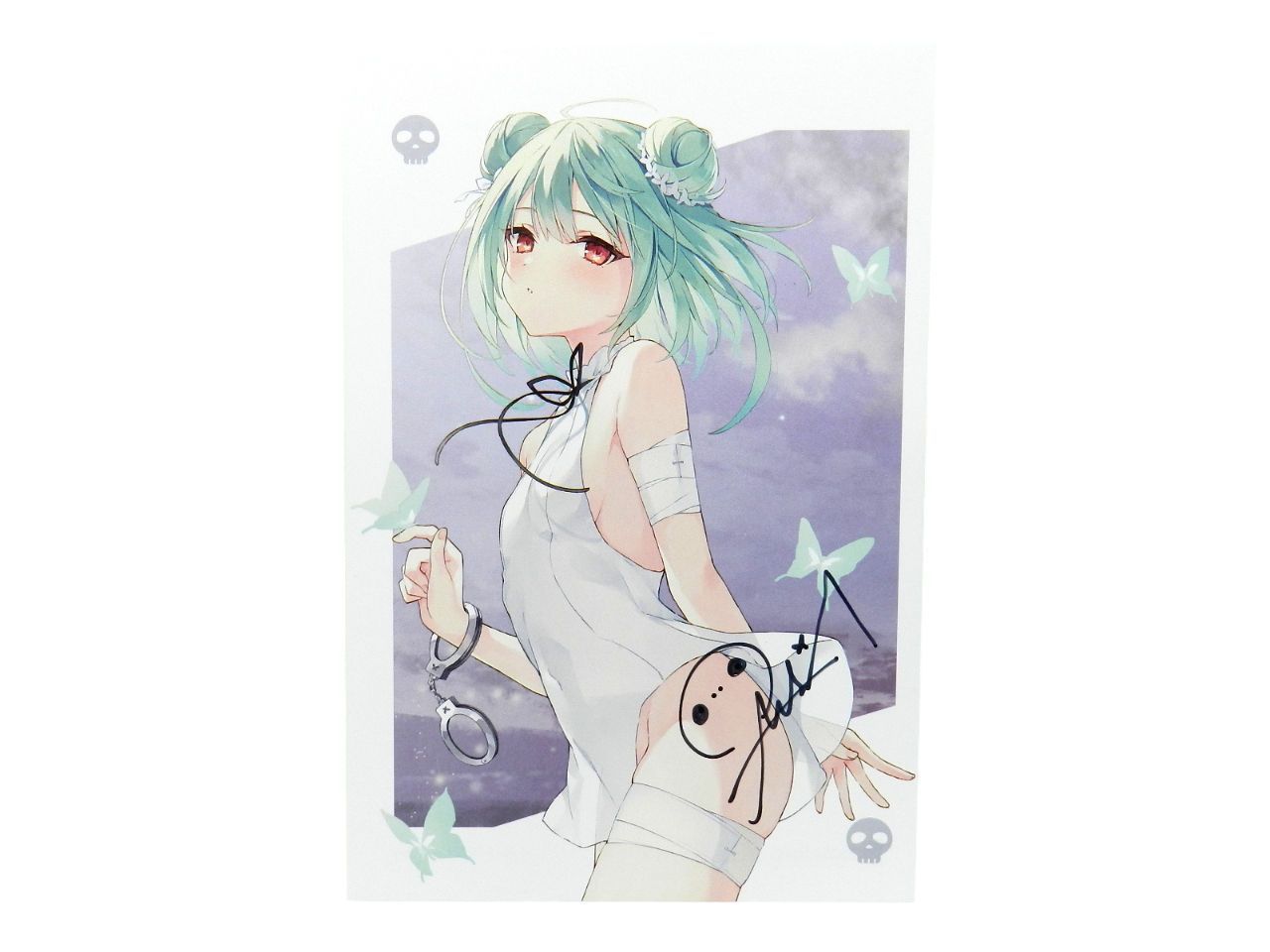 潤羽るしあ 1周年記念 rurudo先生描き 直筆サイン入りポストカード 1周年記念 ゲーム・おもちゃ・グッズ 潤羽るしあ 1周年記念