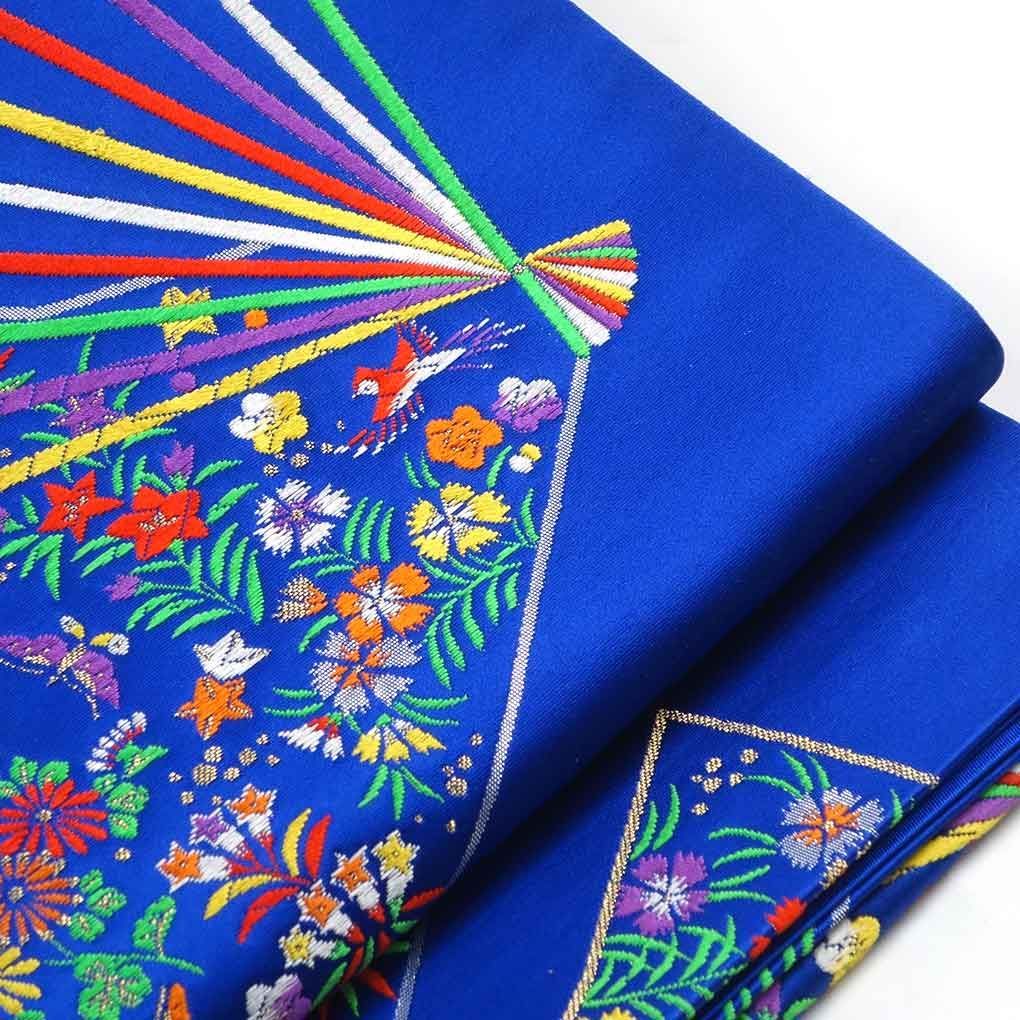 袋帯 六通 扇 松 菊 紅葉 牡丹 流水 唐織 刺繍 袋帯 六通 扇 松 菊 紅葉 牡丹 流水 唐織 刺繍 レディース