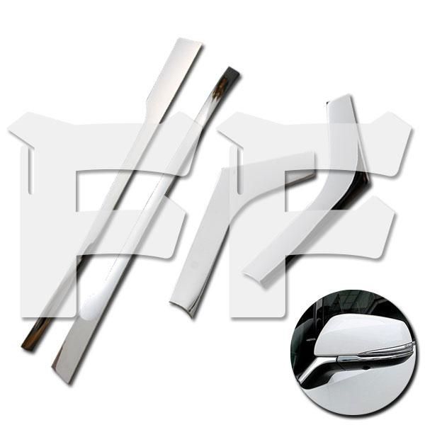 送料無料 トヨタ アルファード / ヴェルファイア 30系 前/後期 ドアミラーガーニッシュ ドアミラーカバー ステンレス 鏡面